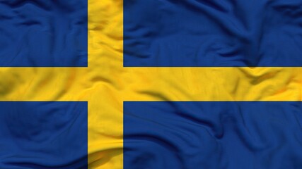 Sweden flag waving 4k