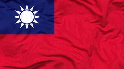 Taiwan flag waving 4k 
