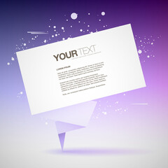 Abstract origami style speech bubble text box  
Eps 10 stock vector illustration 