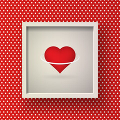 Abstract Valentine's Day design with framed heart with ring 
Eps 10 stock vector illustration 