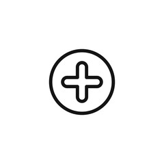 Plus Icon. Add icon. Addition sign. Vector illustration for graphic design, Web, UI, app.
