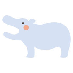 かばのかわいいイラスト