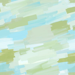 Seamless abstract background pattern, paint strokes. Imitation of acrylic, gouache, oil painting. Digital drawing.