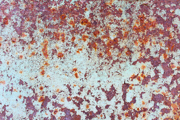 Old rusty painted metal. Close-up. Background. Texture.