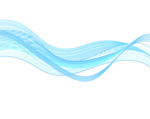 Abstract blue wavy lines. Abstract template background