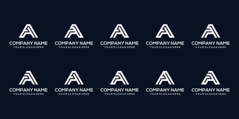 a letter vector logo template