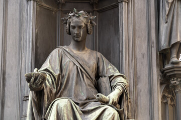 Prague charles bridge detail of statue