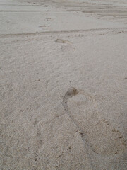 footprints on the beach