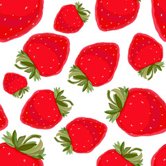 Strawberry with green tails