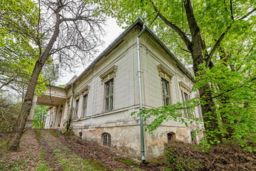 Novi Becej, Serbia - May 01, 2021: Castle “Sokolac” in Novi Becej. Sokolac Castle was built at the end of the 19th century as a residential building.
