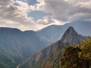 mountains in the morning