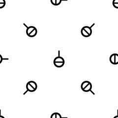 Seamless pattern of repeated black agender symbols. Elements are evenly spaced and some are rotated. Vector illustration on white background
