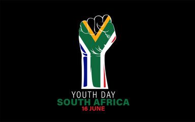 Vector Illustration of  Youth day south africa 16 june celebration. logo youth day south africa. EPS10