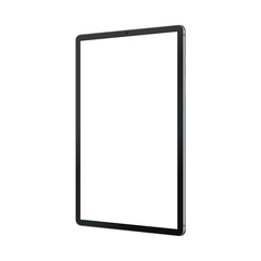 Tablet Computer Mockup with Blank Screen, Side View. Vector Illustration