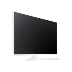TV Mockup With Blank Screen, Side Perspective View. Vector Illustration