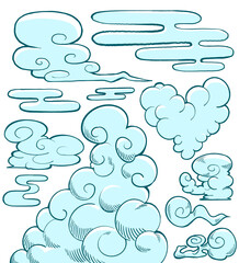Obraz premium Fun and dynamic cloud color illustrations