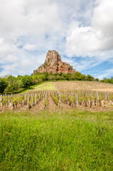 Fototapeta na wymiar La Roche de Solutré en Bourgogne