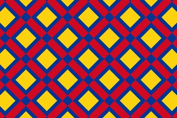 Simple geometric pattern in the colors of the national flag of Colombia