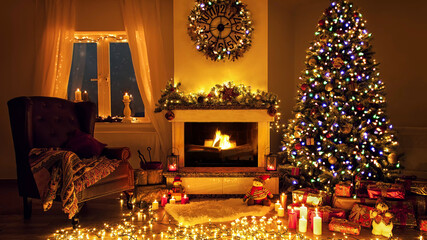 christmas tree with christmas decorations