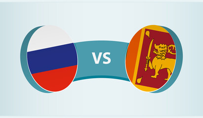 Russia versus Sri Lanka, team sports competition concept.