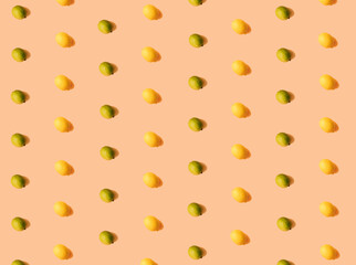 Summer fruit pattern with lemons and limes.
