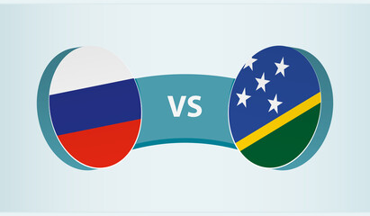 Russia versus Solomon Islands, team sports competition concept.