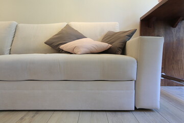 stylish modern sofa in the interior