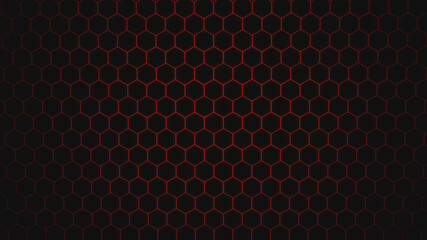Red Hexagon Beehive Pattern