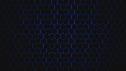 Blue Hexagon Beehive Pattern