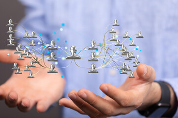 hierarchy connection team group digital
