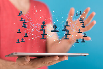 hierarchy connection team group digital