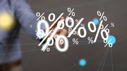 sale digital percent in hand