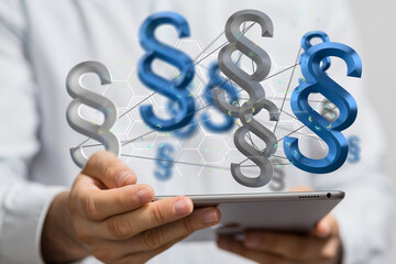 using law paragraph digital hologram 3D rendering