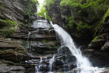 Waterfall in the Blue Ridge Mountains of North Carolina