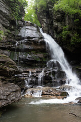 Fototapeta na wymiar Waterfall in the Blue Ridge Mountains of North Carolina