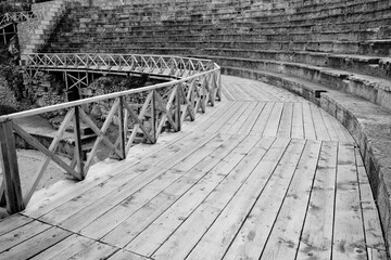 Ohrid Amphitheater in Black and White