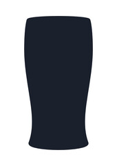 Tulip pint beer glass icon. (Tulip pint beer glass vector silhouette)