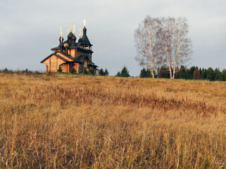 Fototapeta premium Church of All Saints Who Shone in the Siberian Land. Pilgrimage route from Verkhoturye to Merkushino. Sverdlovsk region. Russia