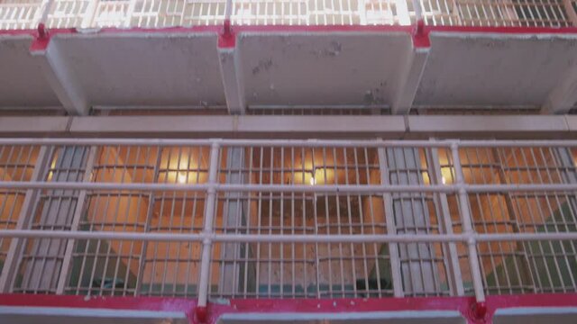 Interior view of the cell house of Alcatraz island