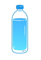 Vector illustration of bottle of water
