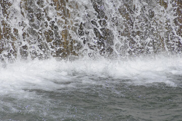 River waterfall with negative ions. 