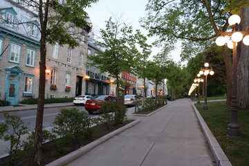 Tourisme ville de Québec au Canada.  Rue d'Auteuil dans le Vieux-Québec. Architecture et rue...