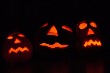 Fototapeta premium Jack-o-lanterns. The symbol of Halloween.