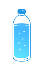 Glass bottle of carbonated water