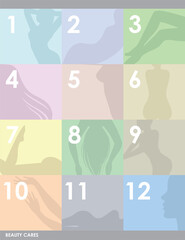 Woman Beauty Care for Calendar