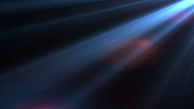 Spotlight light. Light source, studio lighting, walls. Light rays, light effect. 4K video.