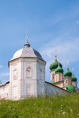 Fototapeta na wymiar Uspensky Goritsky Monastery. Summer landscape. Pereslavl-Zalessky.