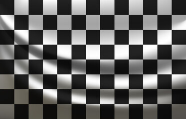 Waving racing checkered flag