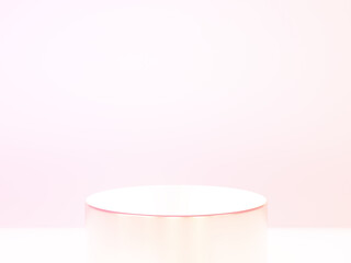 The podium is realistic. 3d rendering.