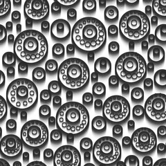 Shape shading art pattern. Maya shape. Abstract background. Abstract pattern. Patterns from pencils. Art background. Circle pattern. Seamless background.	